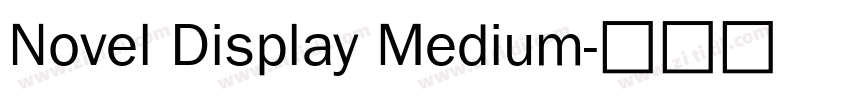 Novel Display Medium字体转换